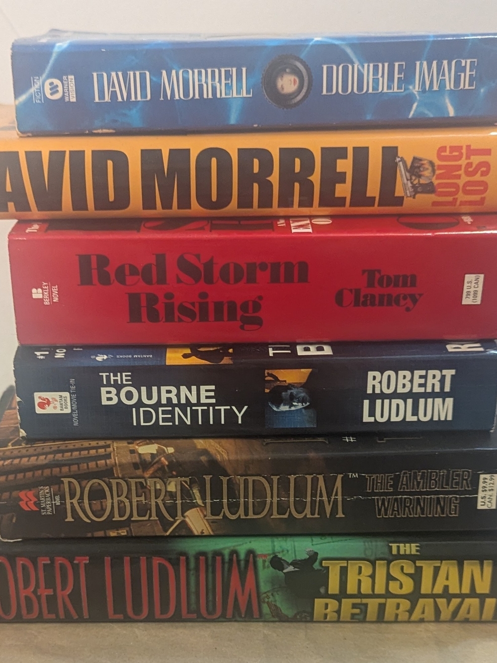 Classic Spy Thriller Book Lot 6 Books - Robert Ludlum, Tom Clancy, David Morrell